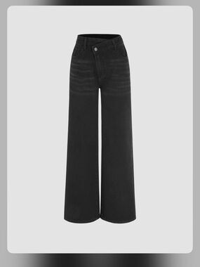 Cider DENIM HIGH WAIST POCKET STRAIGHT LEG JEANS WC1-16 L
